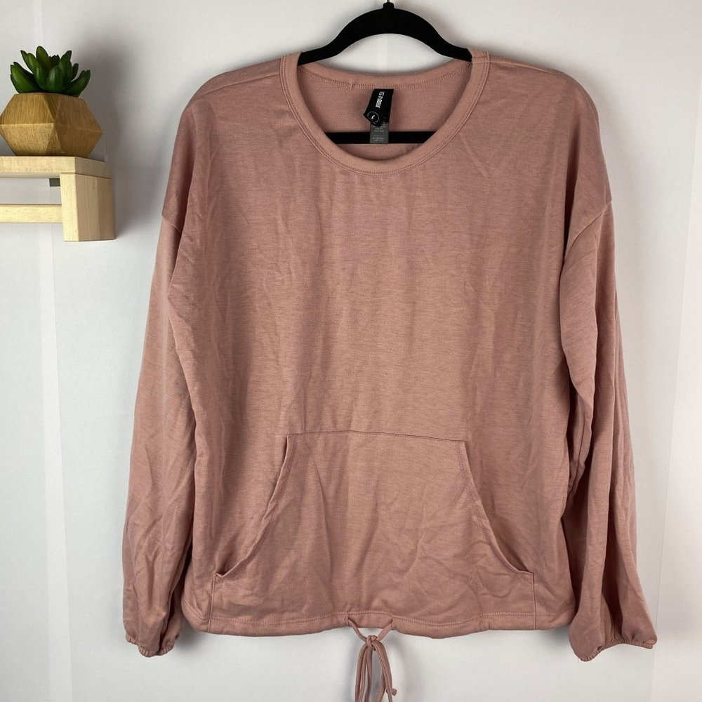 Agnes &‎ Dora Blush Top size large front pocket Long sleeve